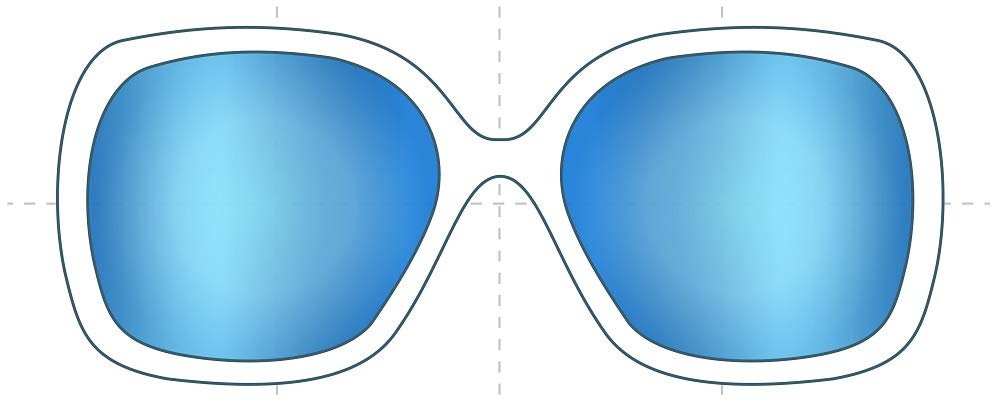 Sunglass Fix Replacement Sunglass Lenses Compatible for Ray-Ban RB4312 57mm (Non-Polarized SFx Edge Light-Blue Mirror Black Pair)