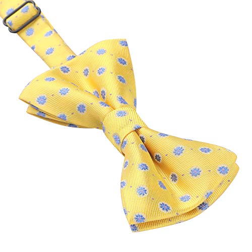 Image of HISDERN Bow Ties for Boys Pre Tied Toddler Bow Tie Adjustable Kids Bowties Clip On Fun Patterned Bowties for Wedding Party