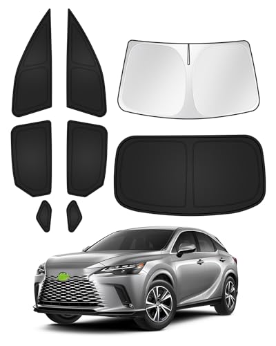 Image of Canvcle Sunshades for 2023-2025 2026 Lexus RX Accessories Windshield Sun Shade Side Rear Window Shade Cover Sun Visor Shield Privacy Protection for Camping Keep Vehicle Cool Black 8PCS