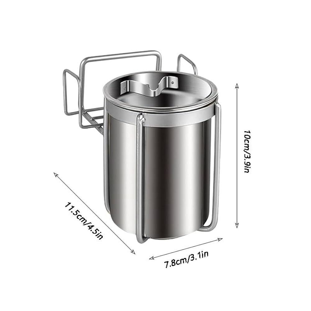 ステンレス製壁取り付け型灰皿 Amazon.co.jp: 壁掛け式家庭用灰皿 ステンレススチール パンチ