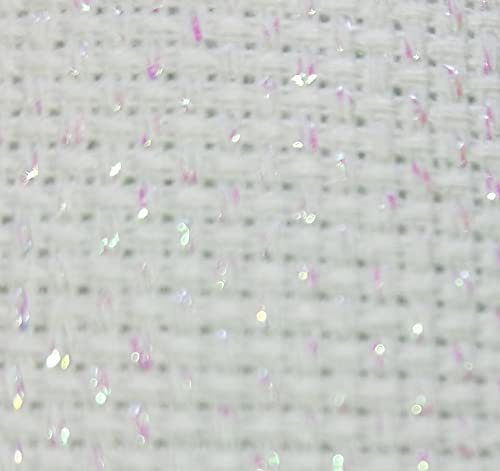 Image of KCS 4 pc of 12 inch x 18 inch 14CT Counted Cotton Aida Cloth Cross Stitch Fabric (White Opal)