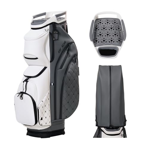 Ask Echo Soundless Cart Golf Bag In Grey White