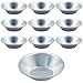 Tazas Hornear de Huevo Tarta - 10 Piezas Molde de Tartaleta de Huevo Aluminio, Moldes Mini Tartaletas,Molde para Magdalenas Hornear, Molde del Pudin para Galletas,no Adhesivo y Reutilizable, Plateado