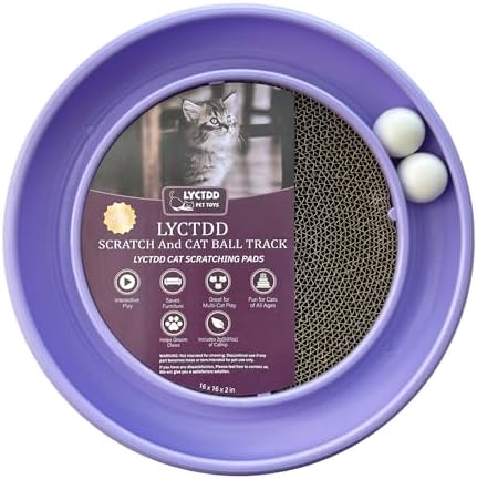 Interactive Cat Ball Track Toy for Indoor Cats, Cat Scratching Bo...