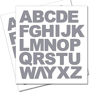 2 x Set of A-Z White Capital & Small Letters - Removable Self Adhesive Waterproof Durable Vinyl Stickers - Digitally Cut to the sticker Shape - size 20mm