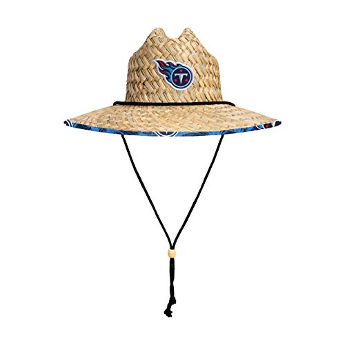 Image of NFL Team Logo Americana Floral Lifeguard Beach Straw Sun Hat