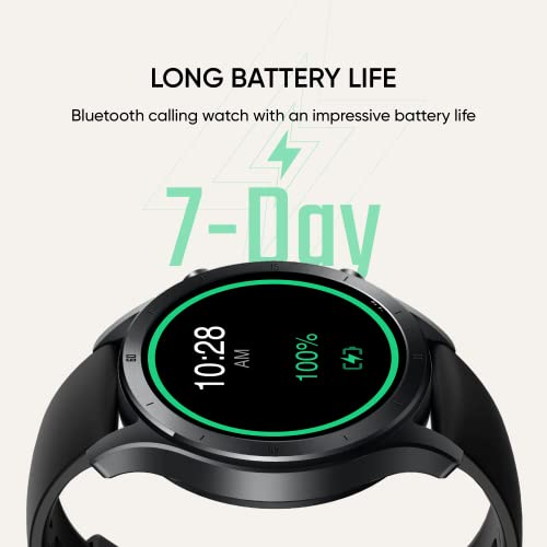 Image of realme Smart Watch R100 | 100+ Watch Faces | 1.32 Inch HD Color Display | Long Lasting Battery Life | Auto Activity Tracker | Round Stylish Design | Bluetooth Calling & Sync Contacts | Black Color
