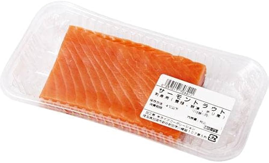 Amazon.co.jp: 刺身用サーモントラウト冊(養殖・解凍)100g