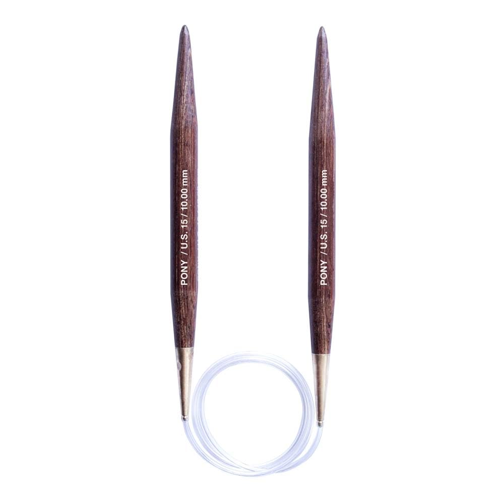 Pony Perfect Circular Knitting Needles, Wooden, 60 cm, 10.00 mm - 1 Piece