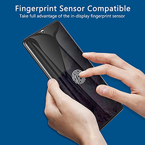 Lywhl [2+2 Pack] For Samsung Galaxy S20 Plus Privacy Screen Protector [Support Fingerprint Id] Anti-Spy Full Adhesive Flexible Film + Camera Lens Glass Protector For Galaxy S20 Plus / S20+ 6.7” 5G #TOP2