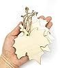 32 Pack Wood Maple Leaf Cutouts Unfinished Wooden Maple Leaf Hanging Ornaments DIY Maple Leaf Craft Gift Tags for Thanksgiving Home Party Decoration Craft Project #4
