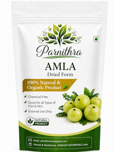Image of Raw Amla Indian Gooseberry for Hair Growth & Skin Care 50g | Dry Amla for Hair Fall Control | Organic Sun Dried | Natural Hair Mask & Face Pack | 100% Natural, No Preservatives, No Pesticides