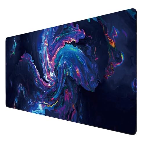 Image of Large Extended Long 700 x 300 mm Mouse Pad for Keyboard & Mouse | Water Resistant Anti Slip Surface Ideal for Office Home and Gaming Setup (Abstract Cloud -7)