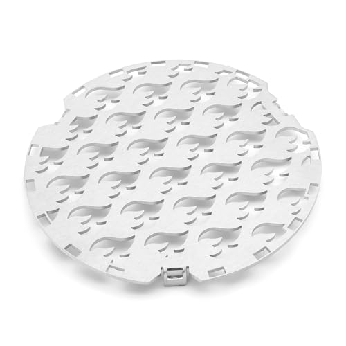 Grillrost.com Das Original Inserto griglia in Acciaio Inox per Tutte Le Piastre da Fuoco con Foro da 20 cm con Marchio a Fuoco