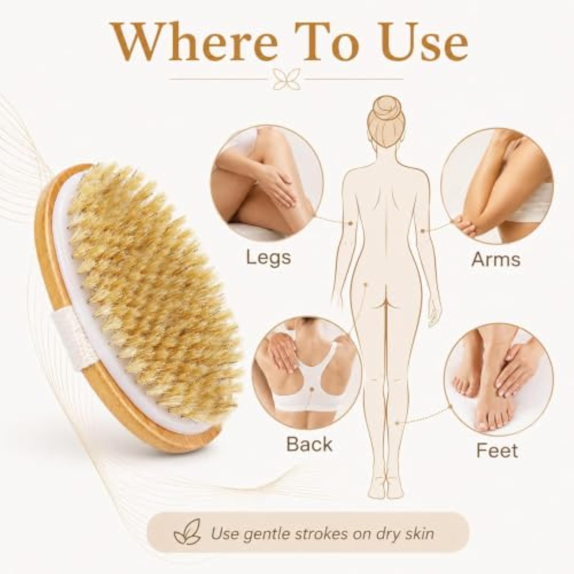 Wooden Bath Brush for Wet & Dry Body Brushing