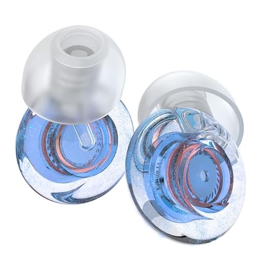 Yawsoy Ear Plugs for Concerts, 2 Pack High Fidelity Ear Plugs, Reusable Silicone Earplugs for Concert, Rave, Work, Musicians, 5 Pair Ear Tips, 18-25 dB Concert Ear Plugs for Noise Cancelling(Blue)