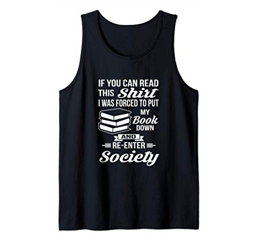 I Was Forced To Put Down My Book Funny Reading Camiseta sin Mangas