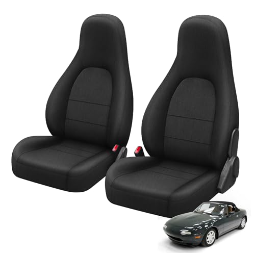 Kistrba Seat Covers Compatible with 1990-1997 Mazda MX-5 Miata, Heavy Duty Cationic Linen Fabric Seat Protector