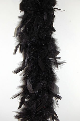 80 Gram Chandelle Feather Boa - BLACK 2 Yards by FeatherStore.com