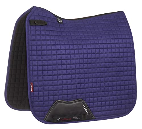 Tapis de selle LeMieux ProSport en daim anti-glisse bleu encre S/M