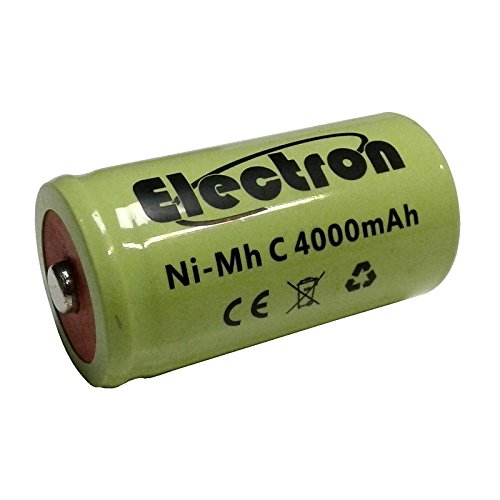 Batteria ricaricabile Ni-Mh NiMh C 1/2 mezza torcia 1,2V 4000mAh accumulatore 50x26mm pin