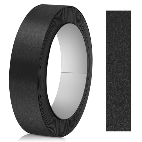 NUTKIT Melamine Edge Tape Self-Adhesive, Kitchen Worktop Furniture Edging Strip, Secure Hold Without Ironing, Masking & Packaging Tape for Edges Banding/Shelves/Wooden Panels(18mm x 5m, Black)