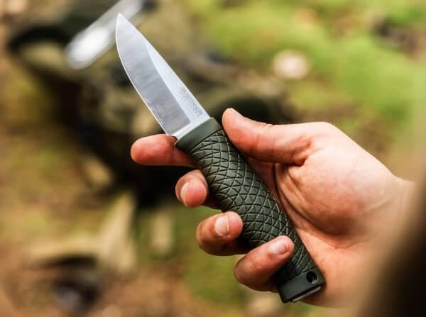 Boker Bronco Mini Fixed Blade Knife, CPM-3V Steel, TPE Handle, Green, 3.50 in Blade, with Kydex Sheath