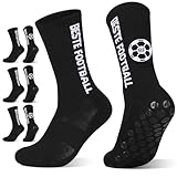 BESTE FOOTBALLGrip Socken Fussball,3 Paar Anti Rutsch Football Socks, Fußball Socken für Damen Kinder,Jungen Fußballsocken Rutschfeste Sportsocken Anti-Blasen & Gepolstert, 35-38 Fussballsocken