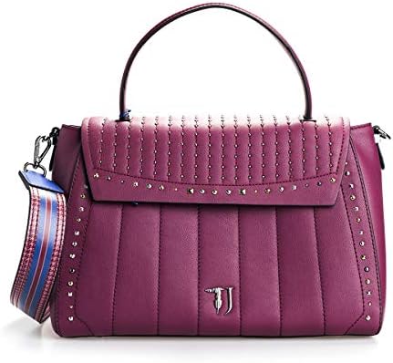 trussardi curcuma handle bag borsa a mano con tracolla bordò