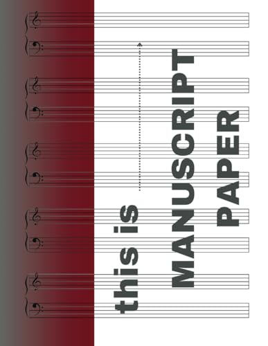 manuscript paper: Music composition notebook