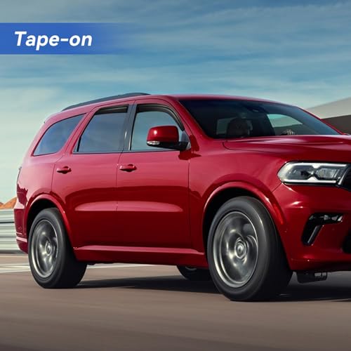 Image of Window Visors Rain Guards for 2011-2026 Dodge Durango, Out-Channel Window Vent Wind Deflectors Visors Shades for 11-26 Durango