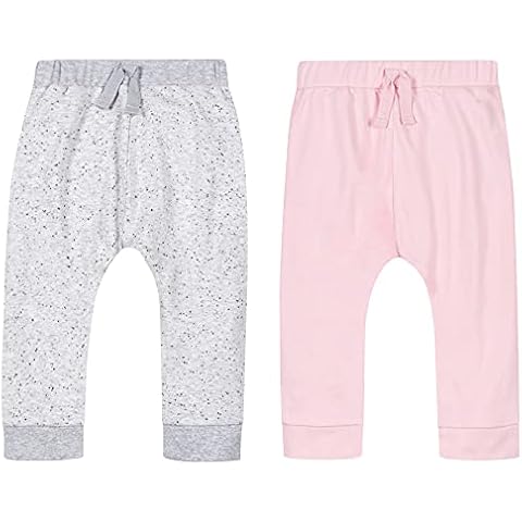 Lamaze Organic Baby baby girls Pure Organic Cotton Pull on Jogger Pants, 2 Pack Pants, Creamy Chai, 12-18 Months US Cover