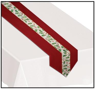Christmas Holly Fabric Table Runner Pack of 3