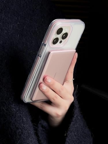 Image of TORRAS MiniMag Power Bank, Ultra Slim 5,000mAh Wireless Portable Charger with USB-C Cable, Fast Charging iPhone Air MagSafe Battery Pack, Compatible Charger for iPhone 17 /16 /15 /14 /13 /12, Azalea Pink