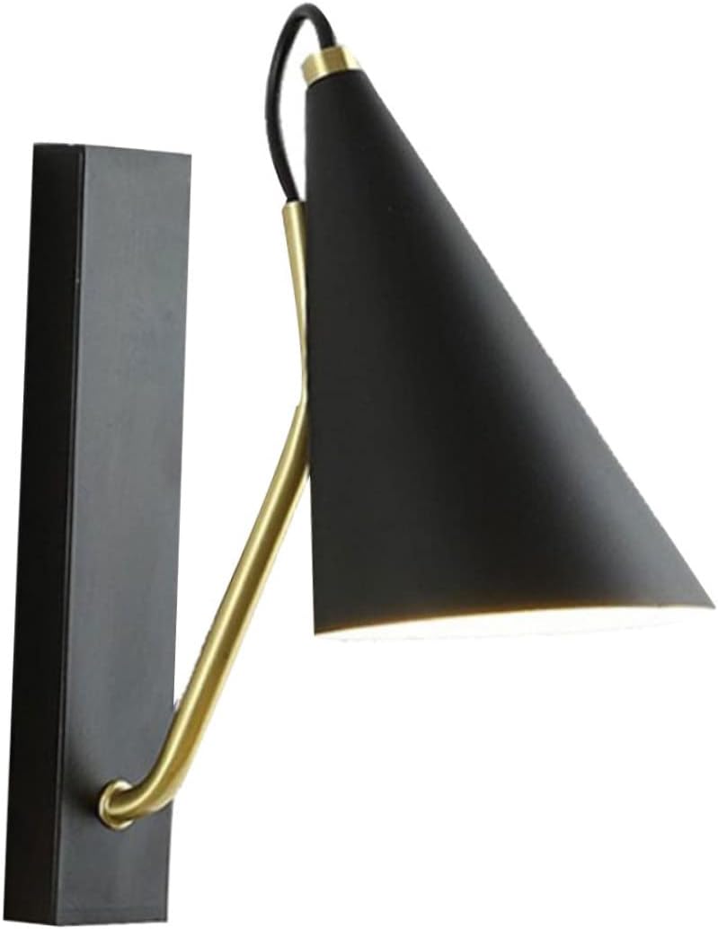 VILLCASE 1Pc Nordic Style Wall Mounted Iron Art Lamp Shell Elegant Ornamental Lamp Without Bulb for Home Bedroom Office Decor Golden Black