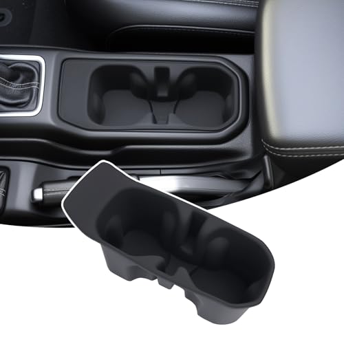 Cup Holder Coaster Fit for 2018-2025 Jeep Wrangler JL JLU 4XE & Gladiator JT, Cup Holder Mat Pad Inserts Interior CupHolder Liner, Central Control Water Cup dust pad