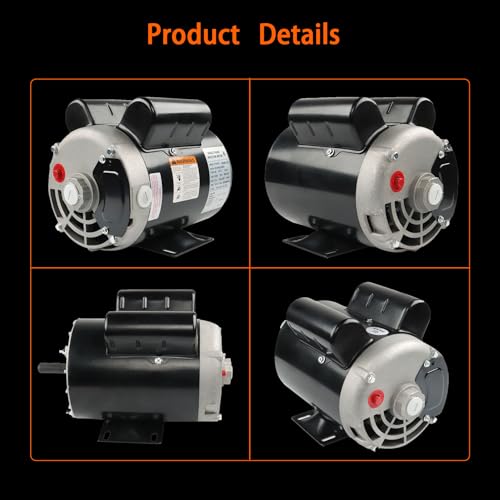 Image of Air Compressor Motor 3.7 HP Motor 56 Frame 5 /8 Inch Shaft 230 V