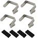 YYST Over Door Hooks Shoe Organizer Hooks Fit up to 1-3/4 inch Door Nickel Steel 4/PK