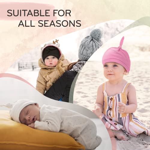 Kiddycare Doctor Developed Baby Hats 0-12 Months/Newborn Hats/Organic Certified 100% Cotton Baby Cap - Unisex Newborn Hats (As1, Age, 0_Month, 3_Months, Moonlit Mountains (Charcoal, Slate, White)) #TOP4