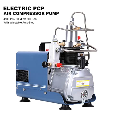 Electric Pcp Air Compressor Pump - 4500 Psi/30 Mpa /300 Bar - Pressure Customized - Adjustable Control With Auto-Stop - Fill Paintball- Pressure And Leakage Testing #TOP2