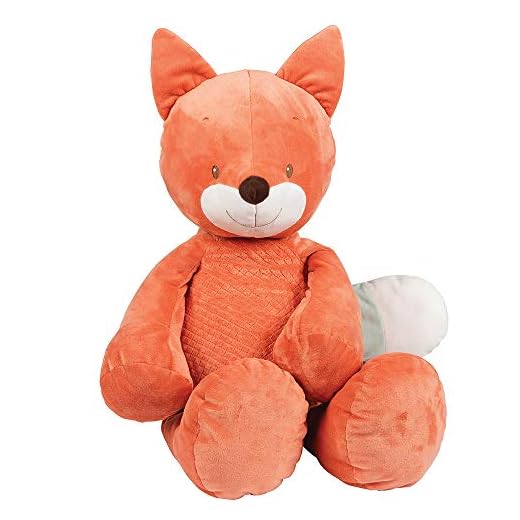 Nattou Fox-Oscar Cuddly Toy, Maxi, Companion from Birth, Height: 75 cm, Fannie and Oscar Collection, Orange