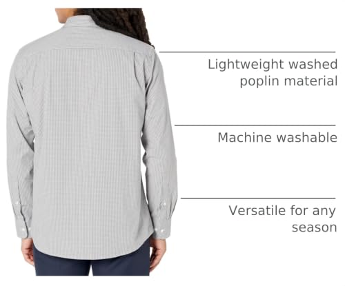 Image of Amazon Essentials Men's Regular-Fit Long-Sleeve Casual Poplin Shirt, Button Front, Business Casual, Collared
