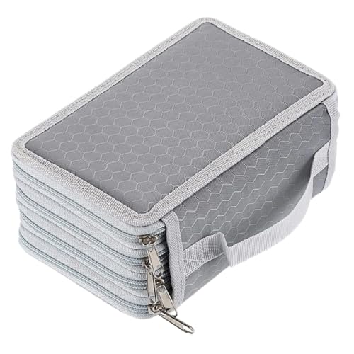 Estojo Escolar Grande com 4 Divisões Organizador para até 72 Lápis em Material Oxford