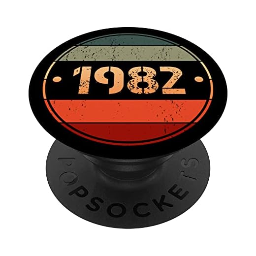 Popsockets vintage 1982 edición limitada 1982 cumpleaños 1982 PopSockets PopGrip Intercambiable