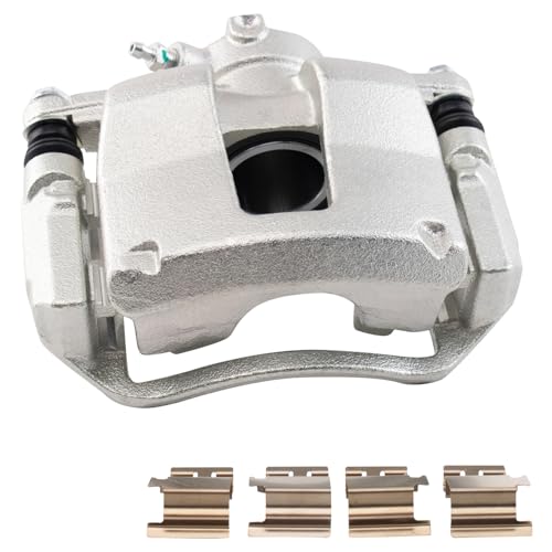 Image of TRQ Rear Left Brake Caliper w /Bracket Drivers Side