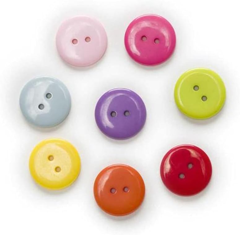 20 Pcs Round Resin Buttons for Scrapbooking Apparel Crafts DIY Decoration (Red, 23mm) image 2