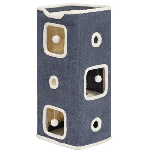 Cat House, Cat Beds for Indoor Cats, 3-Story Cat Condo