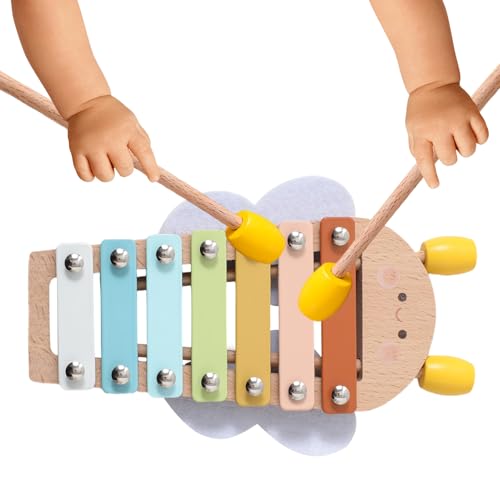Xilófonos De Juguete – Madera, Juguete Musical De Tamaño Portátil Para Aprendizaje Temprano | Desarrollo De Habilidades Sensoriales Juego De Música Interactivo, Instrumento De Percusión Para Niños Par