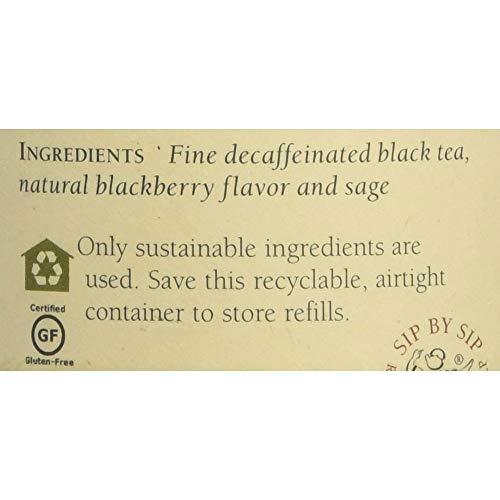 The Republic Of Tea Decaf Blackberry Sage Black Tea, Tin Of 50 Tea Bags #TOP4
