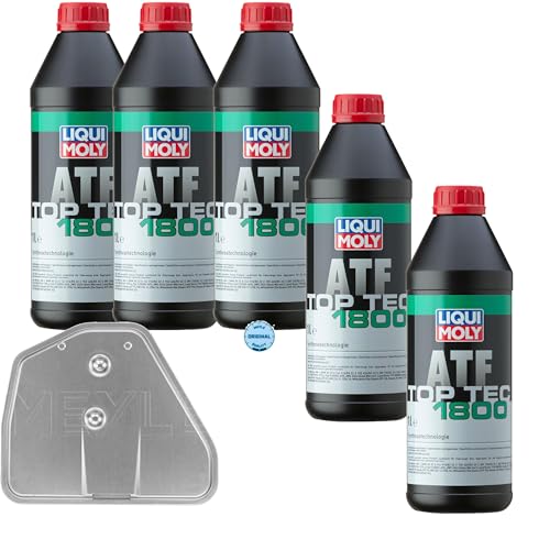 Automatikgetriebe Ölwechsel Satz Getriebeölwechselsatz mit 5 L Top Tec ATF 1800 Automatikgetriebeöl + Getriebeölfilter